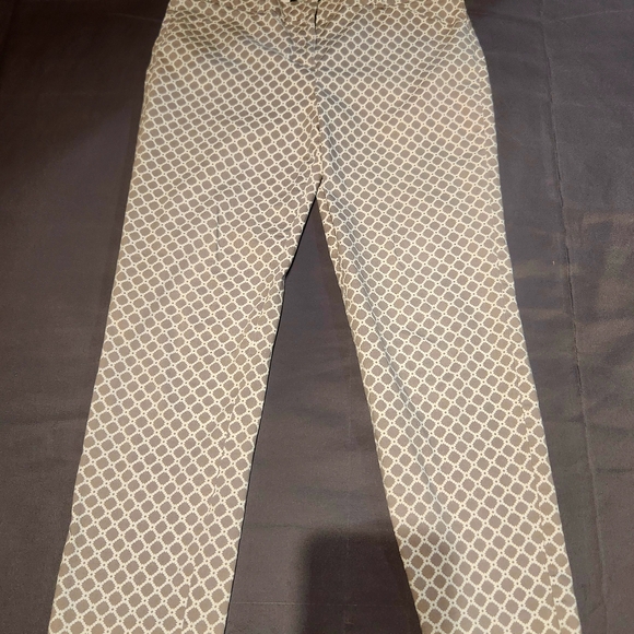 🍀Zac & Rachel Tan Geometric Print Pants Size 10 - Picture 2 of 8